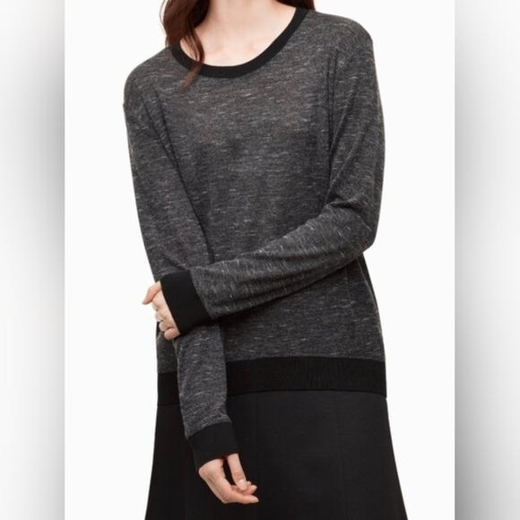 Wilfred Sweaters - Aritzia wilfred Charcoal Heather Long Sleeve Sweater